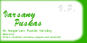 varsany puskas business card