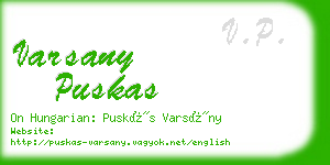 varsany puskas business card